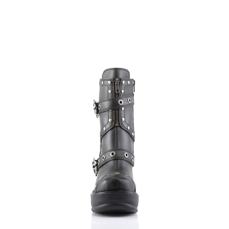 Demonia SINISTER-201 Black Vegan Leather