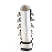 Demonia SLACKER-160 Mid-Calf Boot (White Patent)