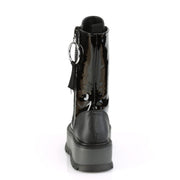 Demonia SLACKER-220 Mid-Calf Boot (Black Patent-Vegan Leather)