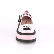 Demonia SLACKER-27 Mary Jane (Baby Pink Hologram)