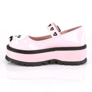 Demonia SLACKER-27 Mary Jane (Baby Pink Hologram)