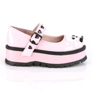 Demonia SLACKER-27 Mary Jane (Baby Pink Hologram)
