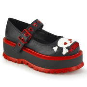 Demonia SLACKER-27 Mary Jane (Black Vegan Leather)