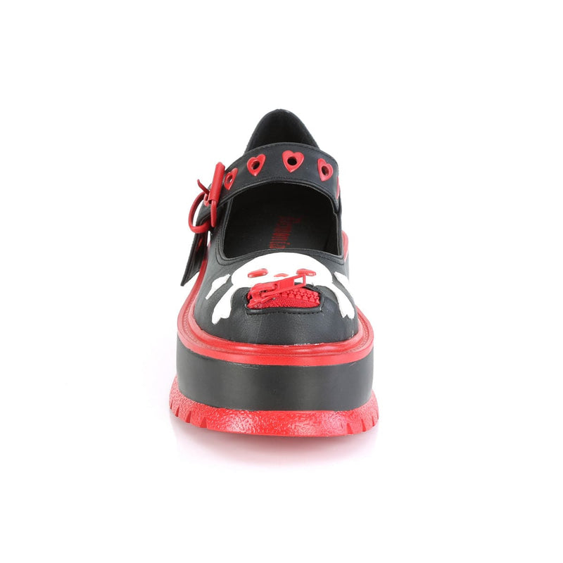 Demonia SLACKER-27 Mary Jane (Black Vegan Leather)