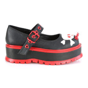 Demonia SLACKER-27 Mary Jane (Black Vegan Leather)