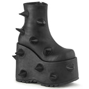 Demonia SLAY-77 Ankle Boot (Black Vegan Leather) 6