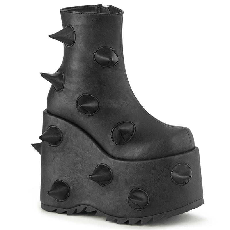 Demonia SLAY-77 Ankle Boot (Black Vegan Leather) 6