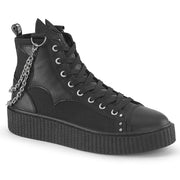 Demonia SNEEKER-230 Sneaker (Black Canvas-Vegan Leather) 4