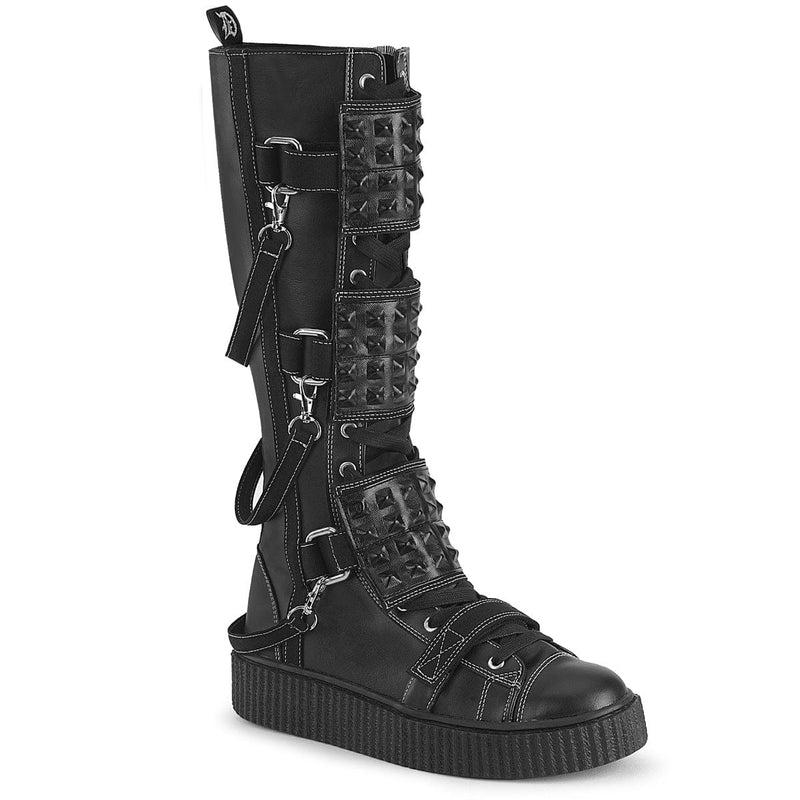 Demonia SNEEKER-410 Sneaker (Black Vegan Leather-Canvas) 4