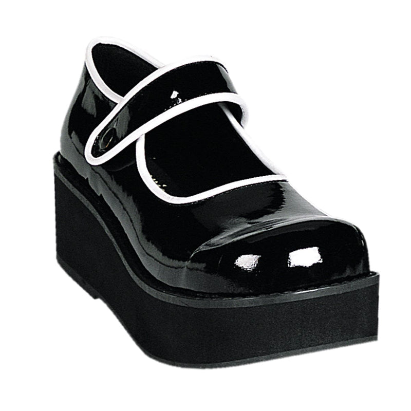 Demonia SPRITE-01 Black-White Patent