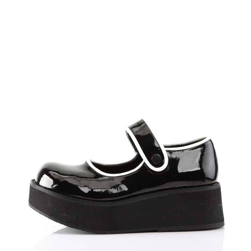 Demonia SPRITE-01 Black-White Patent