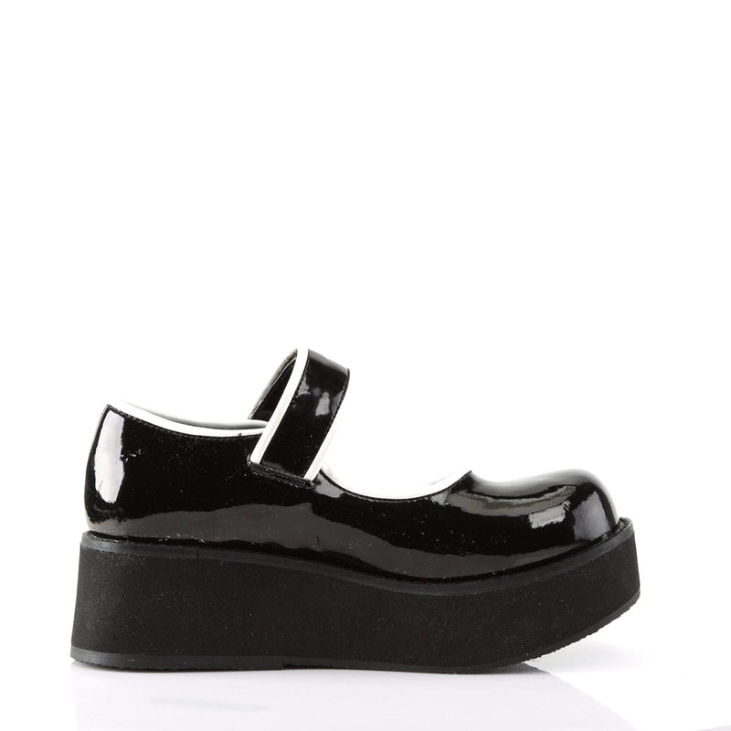 Demonia SPRITE-01 Black-White Patent