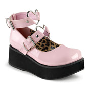 Demonia SPRITE-02 Mary Jane (Baby Pink Patent)