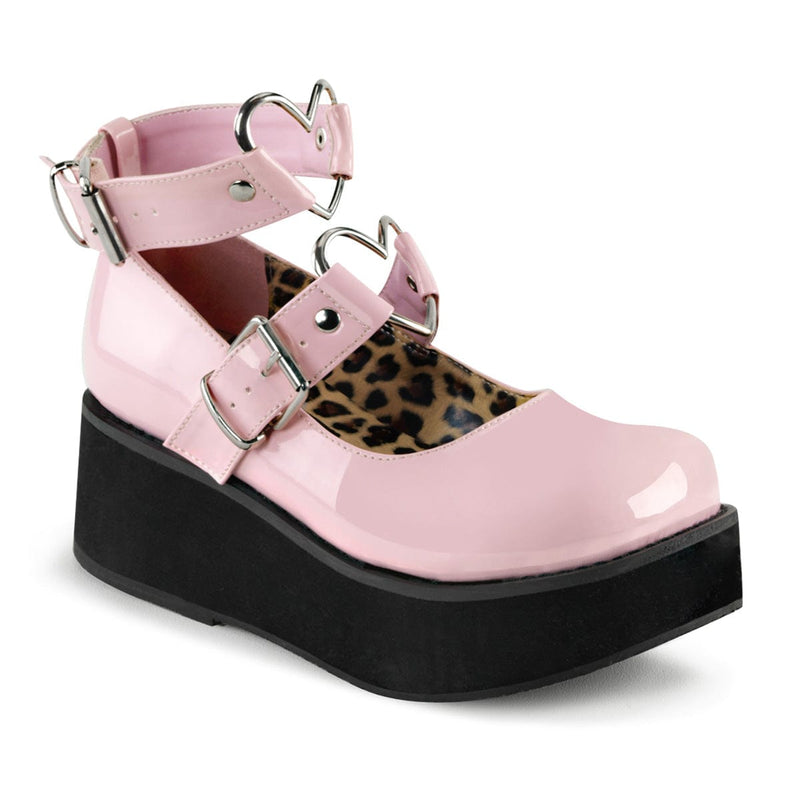 Demonia SPRITE-02 Mary Jane (Baby Pink Patent)
