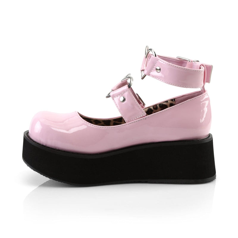 Demonia SPRITE-02 Mary Jane (Baby Pink Patent)