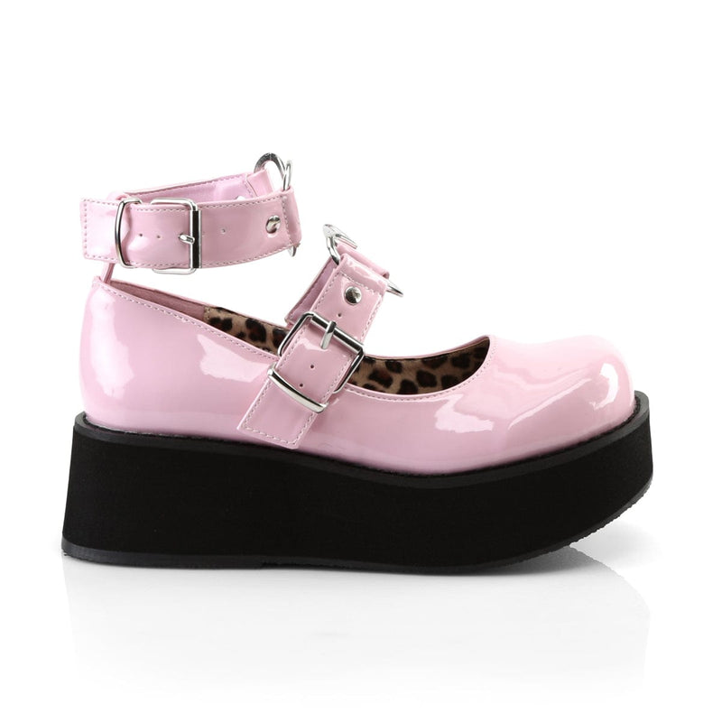Demonia SPRITE-02 Mary Jane (Baby Pink Patent)