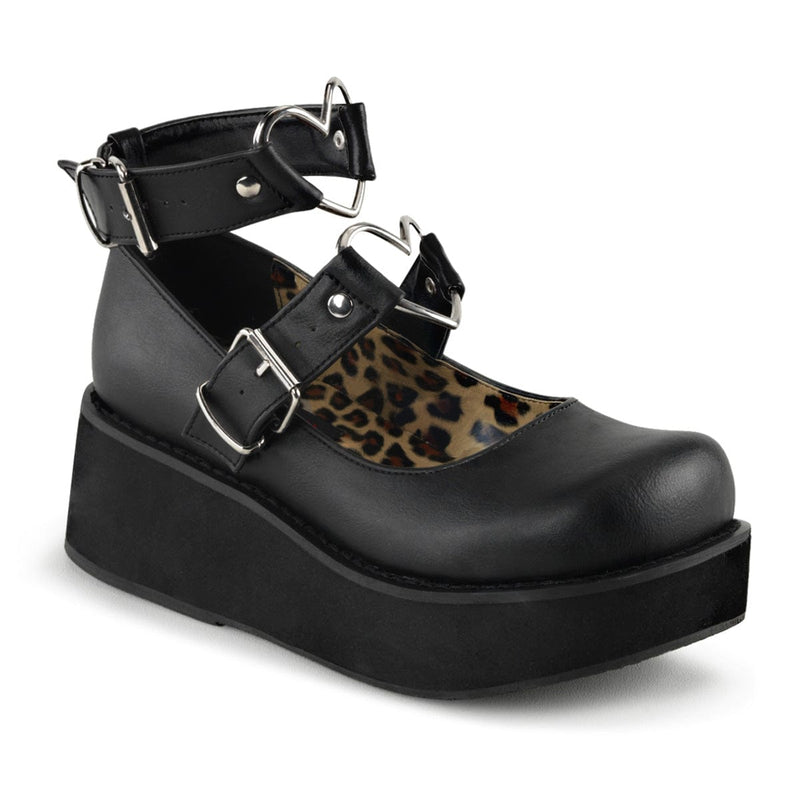 Demonia SPRITE-02 Mary Jane (Black Vegan Leather)