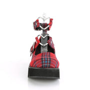 Demonia SPRITE-02 Mary Jane (Red Plaid Fabric)