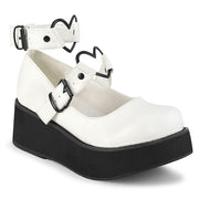 Demonia SPRITE-02 Mary Jane (White Vegan Leather)
