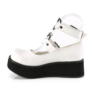 Demonia SPRITE-02 Mary Jane (White Vegan Leather)