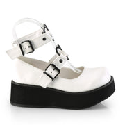 Demonia SPRITE-02 Mary Jane (White Vegan Leather)