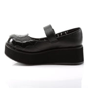 Demonia SPRITE-05 Mary Jane (Black Vegan Leather-Black Patent)