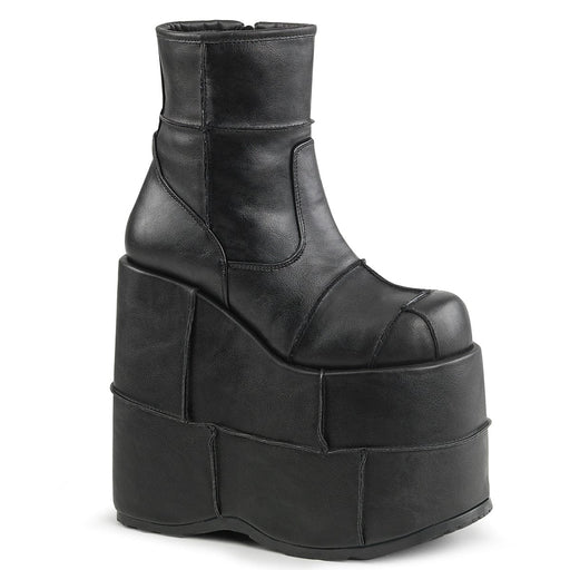 Demonia STACK-201 Ankle Boot (Black Vegan Leather) 4