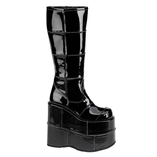 Demonia STACK-301 Knee High Boot (Black Patent) 4