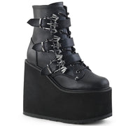 Demonia SWING-103 Ankle Boot (Black Vegan Leather)
