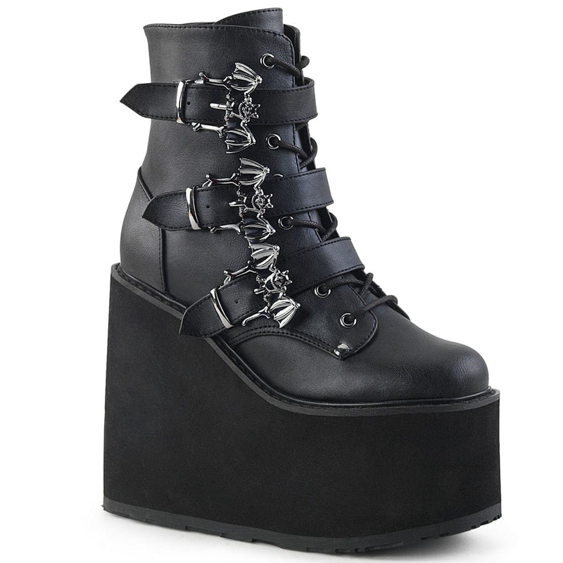 Demonia SWING-103 Ankle Boot (Black Vegan Leather)