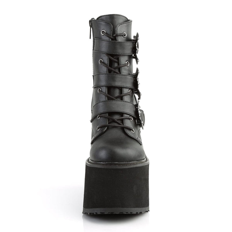 Demonia SWING-103 Ankle Boot (Black Vegan Leather)