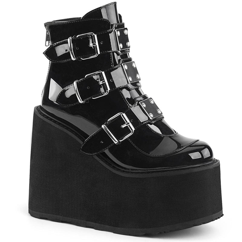 Demonia SWING-105 Ankle Boot (Black Patent)