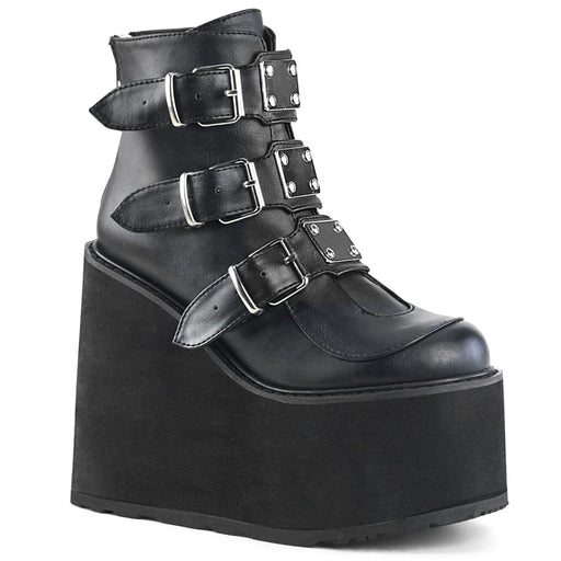 Demonia SWING-105 Ankle Boot (Black Vegan Leather)