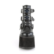 Demonia SWING-105 Ankle Boot (Black Vegan Leather)