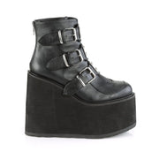 Demonia SWING-105 Ankle Boot (Black Vegan Leather)