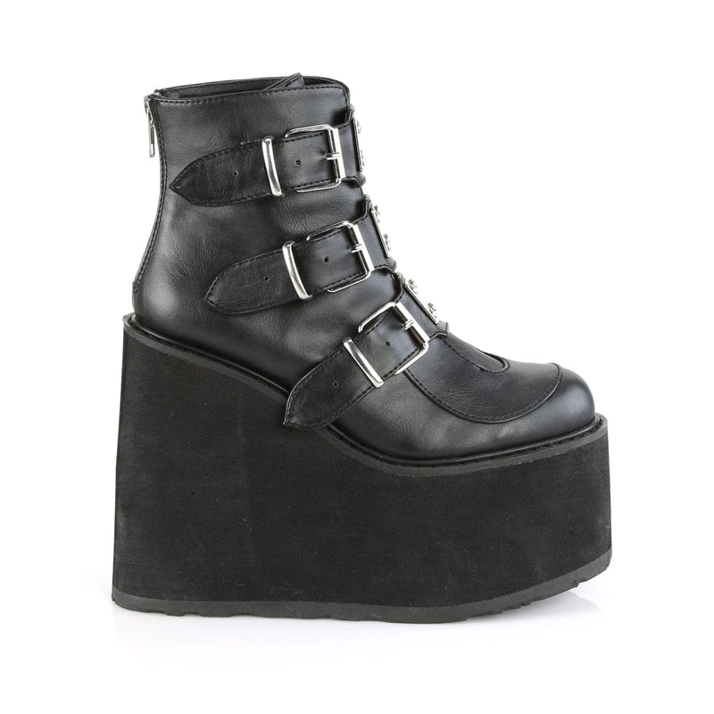 Demonia SWING-105 Ankle Boot (Black Vegan Leather)