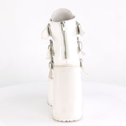 Demonia SWING-105 Ankle Boot (White Vegan Leather)