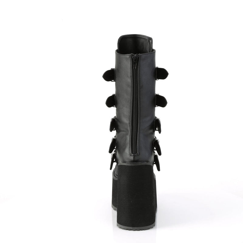 Demonia SWING-230 Mid-Calf Boot (Black Vegan Leather)