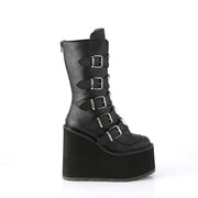 Demonia SWING-230 Mid-Calf Boot (Black Vegan Leather)