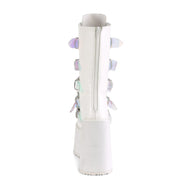 Demonia SWING-230 Mid-Calf Boot (White Vegan Leather)