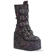 Demonia SWING-230G Mid-Calf Boot (Black Multi Glitter)