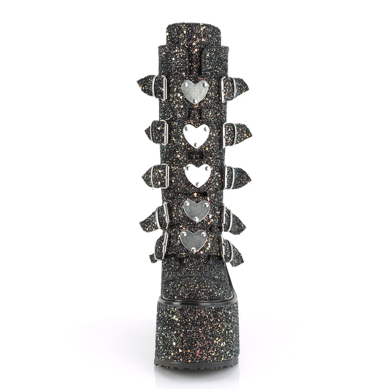Demonia SWING-230G Mid-Calf Boot (Black Multi Glitter)