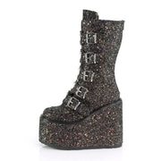 Demonia SWING-230G Mid-Calf Boot (Black Multi Glitter)
