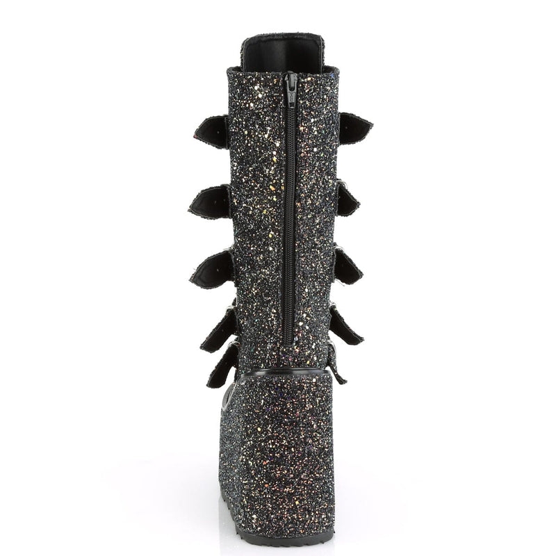 Demonia SWING-230G Mid-Calf Boot (Black Multi Glitter)