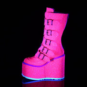 Demonia SWING-230G Mid-Calf Boot (Pink Glitter)