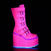 Demonia SWING-230G Mid-Calf Boot (Pink Glitter)