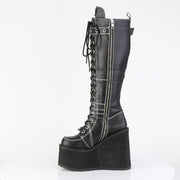 Demonia SWING-260 Knee High Boot (Black Vegan Leather)