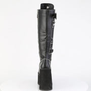 Demonia SWING-260 Knee High Boot (Black Vegan Leather)