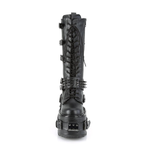 Demonia SWING-327 Mid-Calf Boot (Black Vegan Leather)