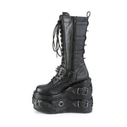 Demonia SWING-327 Mid-Calf Boot (Black Vegan Leather)